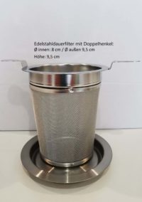 Edelstahldauerfilter Größe L 8 cm