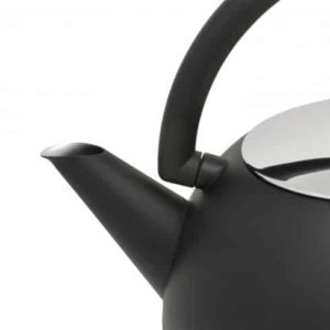 Teekanne Duet® Design Saturn 1,2L, schwarz matt