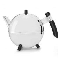 Teekanne Duet® Design Meteor 1,2L, schwarze Beschläge