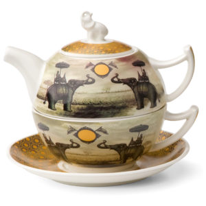 Sepia Elephant Fine Bone China