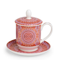 Kräuterteetasse Sonji mit Filter, 0,35 l, 4tlg, Bone China