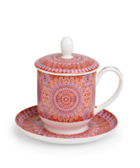 Kräuterteetasse Sonji mit Filter, 0,35 l, 4tlg, Bone China