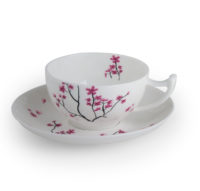 Tasse und Untertasse Cherry Blossom, 0,1 l, Bone China