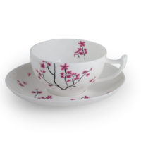 Tasse und Untertasse Cherry Blossom, 0,1 l, Bone China