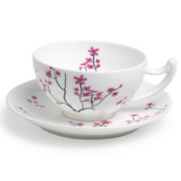 Tasse und Untere „Cherry Blossom“, 0,18 l, Bone China