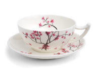 Jumbotasse und Untertasse Cherry Blossom, 0,35 l, Bone China