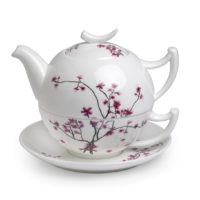 Tea-for-one „Cherry Blossom“, 0,5 l / 0,25 l, Bone China