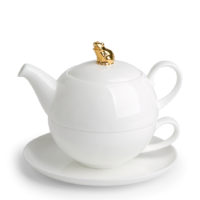 Tea-for-one „Goldener Frosch – Vikas“, 0,5 l / 0,25 l, Bone China