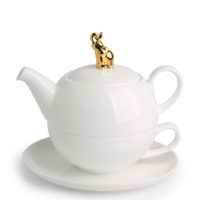 Tea-for-one „Goldener Elefant – Indira“, 0,5 / 0,25 l, Bone China