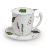 Kräuterteetasse mit Filter Prima Vera, 0,35 l, 4tlg, Bone China