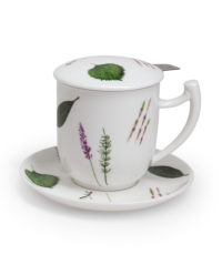 Kräuterteetasse mit Filter Prima Vera, 0,35 l, 4tlg, Bone China