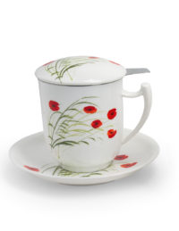 Kräuterteetasse mit Filter Caprice, 0,35 l, 4tlg, Bone China