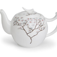 Teekanne „white cherry“, 1,0 l, Bone China