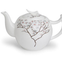 Teekanne „white cherry“, 1,5 l, Bone China