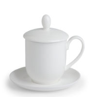 Kräuterteetasse „Sabine“ mit Filter, 0,35 l, 4tlg, Bone China