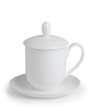 Kräuterteetasse Sabine mit Filter, 0,35 l, 4tlg, Bone China
