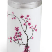 Porzellanteedose Cherry Blossom mit Aromaschutzdeckel