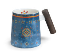 Becher Agadir mit Holzgriff, 0,4 l, Porzellan