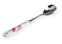 Teelöffel mit Porzellangriff Rosalie, L. 13,5 cm