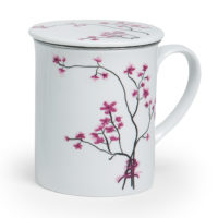 Kräuterteetasse Cherry Blossom mit Deckel und Sieb, 0,3 l