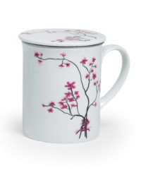 Kräuterteetasse Cherry Blossom mit Deckel und Sieb, 0,3 l