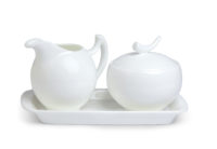 Minitablett „Epsilon“, Bone China, 20 x 10,5 cm, Lieferung ohne Milch- und Zuckergefäße