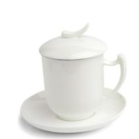 Kräuterteetasse Epsilon mit Filter, 0,35 l, 4tlg, Bone China