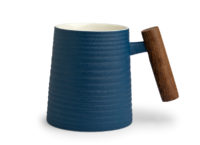 Becher Blu mit Holzgriff, 0,4 l, 2fach sortiert, – Bild 2