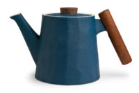 Teekanne Blu mit Rosenholzgriff, 1,2 l, Porzellan
