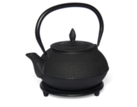 Teekanne „Arare“, 0,9 l, Gusseisen mit Untersetzer, schwarz