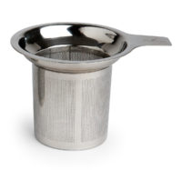 Teesieb, ultra fein, Ø 8 cm, H. 7,5 cm, für bauchige Kräuterteetassen, Edelstahl