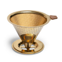 Edelstahl Kaffedauerfilter „Gold“, H. 8,5 cm, Ø oben 11 cm, unten 10 cm