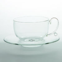 TeaLogic Jumbotasse mit Untertasse Meta, 0,35 l, Glas