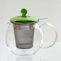 Teekanne „Fabi“ mit Edelsthalfilter, 0,7 l, smaragd, Glas