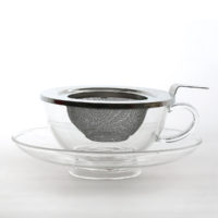 Tasse und Untere „Mairi“, 0,20 l Glas, Lieferung ohne Sieb.