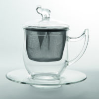 Kräuterteetasse „Mairi“ mit Filter, 0,35 l, 3tlg, Glas